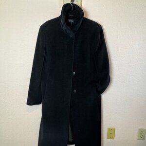 Cinzia Rocca Wool Cashmere Winter Coat Black Sz 14